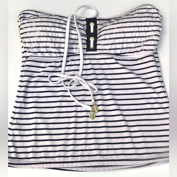 ❗️SOLD ❗️SPERRY TOP SIDER Tankini Swimsuit Set M Navy and White Size Medium - Picture 9 of 16